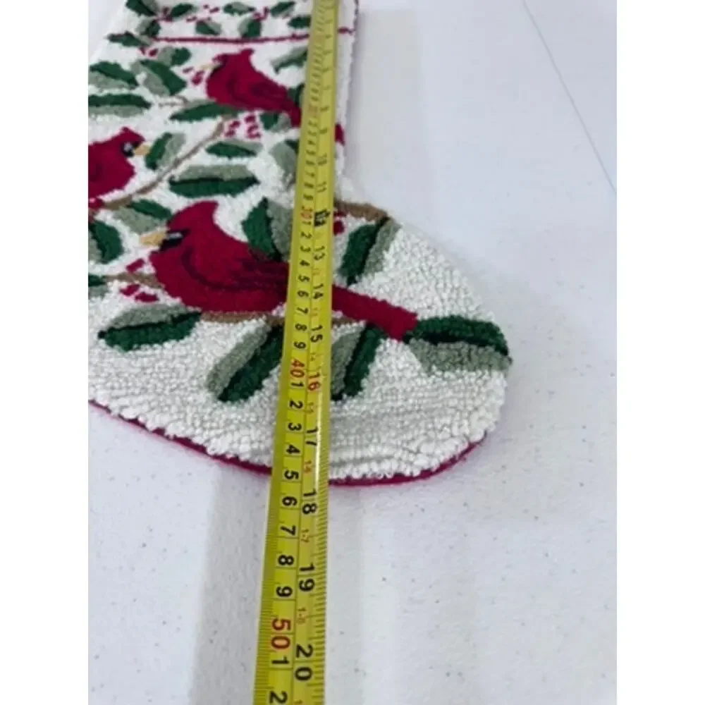 Hook And Loop Cardinals Stocking,‎ Christmas, Holly Branches
